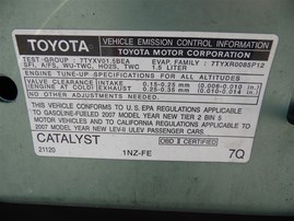 2007 TOYOTA YARIS 4DOOR SEDAN GREEN 1.5 AT Z20174